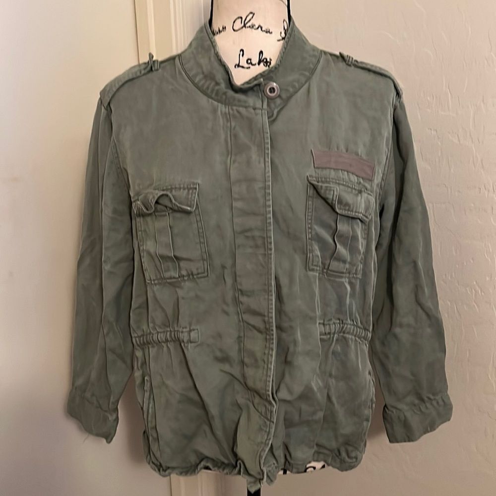 Rails Sahara Sage Green Utility Style Linen Blend… - image 3